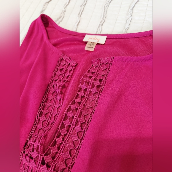 Pixley Women's Modified A-Line Dress with Elastic Waist, Pink, Size M - Picture 3 of 8